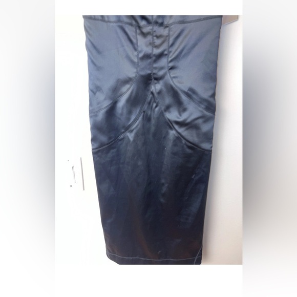 Roberto Cavalli Just Cavalli Black Satin Dress Party Cocktail Stretch Italy 40 - Picture 5 of 6